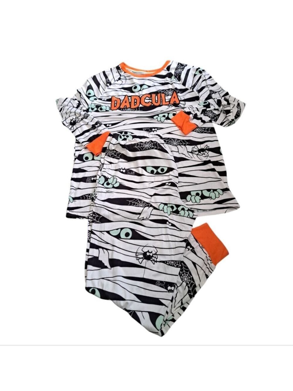 HALLOWEEN DADCULA two piece pj set pajamas whimiscal funny stretch zombie XL MEN